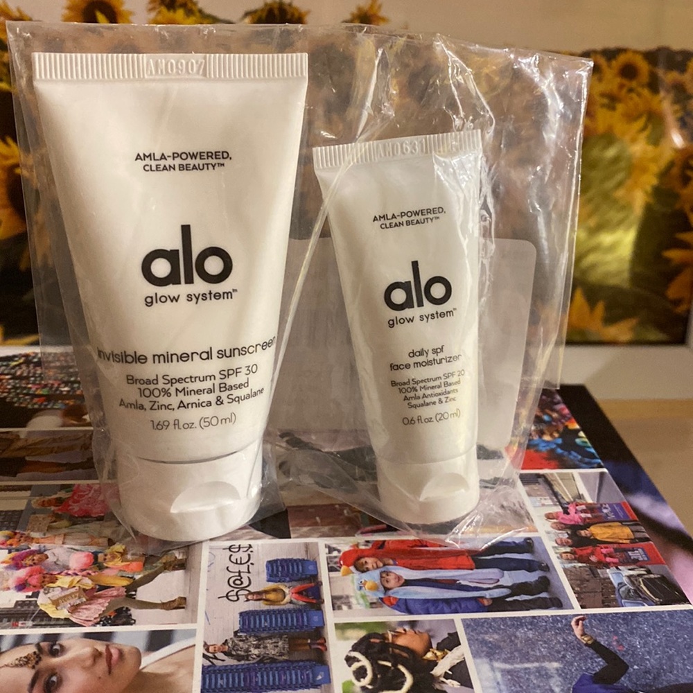 ALO yoga glow system invisible mineral sunscreen